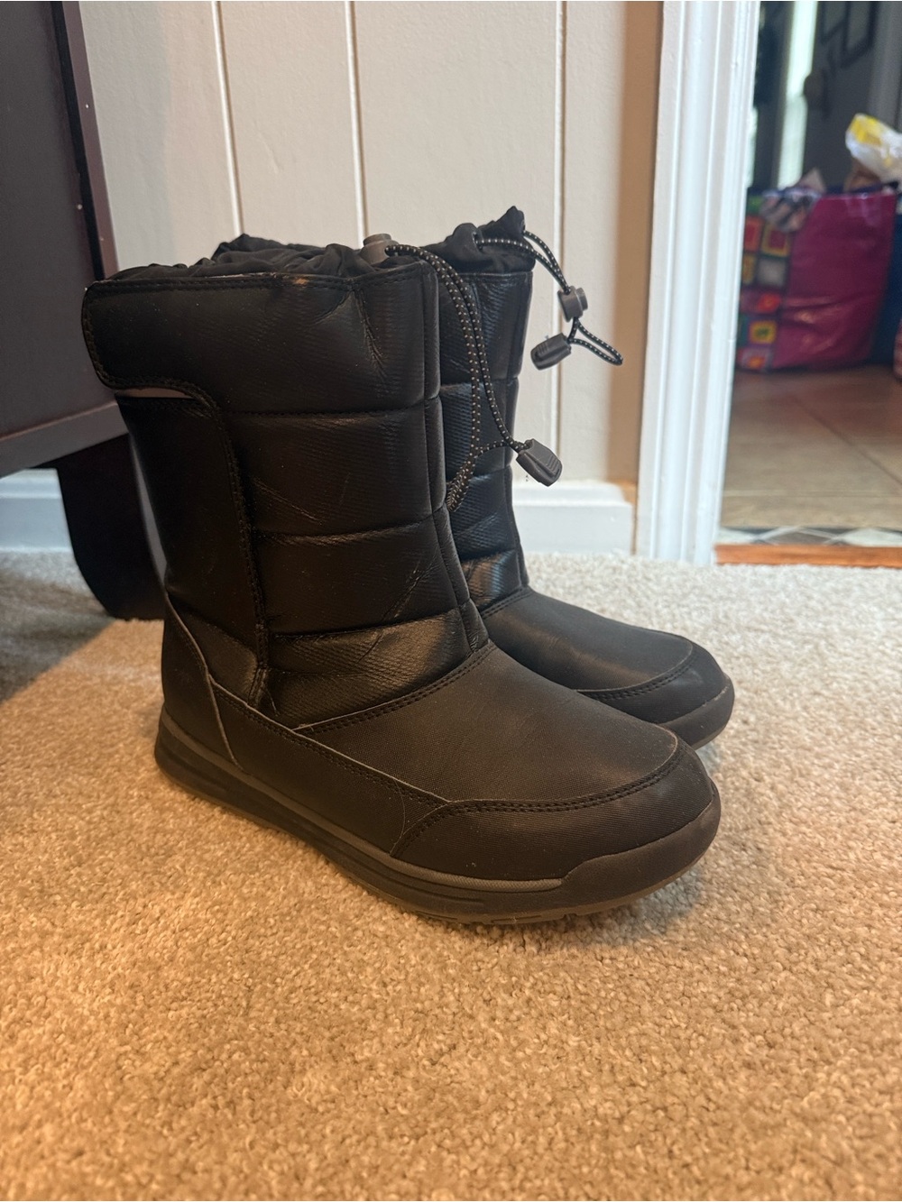 🛍️Kids Black Winter Snow Boots